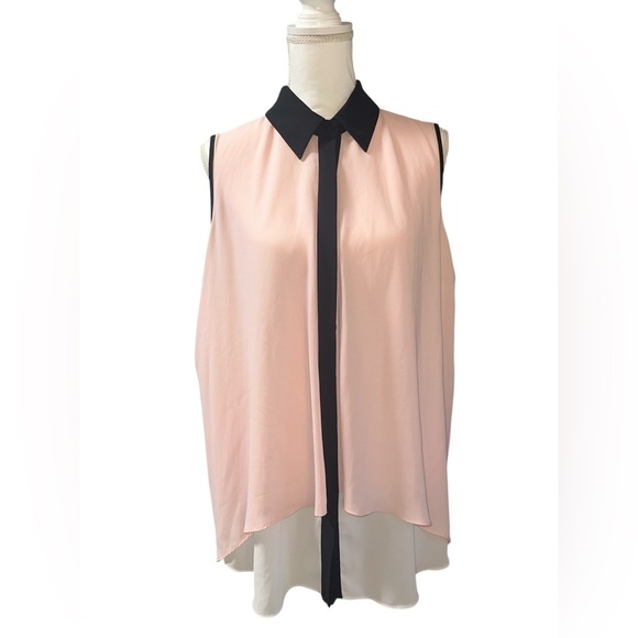Joseph Ribkoff, Silky, Powder Pink/Off-White/Black Blouse - Picture 5 of 9